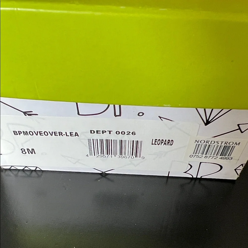 Nordstrom BP Leopard Print Women's Flats Size 8 in Like New Condition with Box - Picture 10 of 10